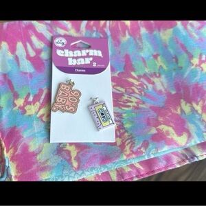 90's Baby & Cassette Charm Set - Pink